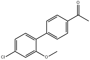 1-[4-(4-Chloro-2-methoxyphenyl)phenyl]ethanone Struktur