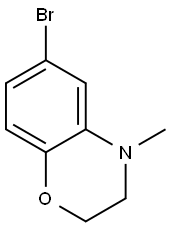 6-Bromo-4-methyl-2,3-dihydro-1,4-benzoxazine Struktur