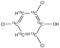 2.4.6-Trichlorophenol  (13C6) Solution Struktur