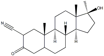 2-cyano-17a-Methyl-17b-hydroxy-androst-3-one Struktur