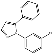 1-(3-chlorophenyl)-5-phenyl-1H-pyrazole Struktur