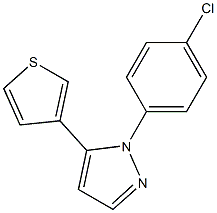 1-(4-chlorophenyl)-5-(thiophen-3-yl)-1H-pyrazole Struktur