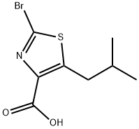 2-broMo-5-isobutylthiazole-4-carboxylic acid Struktur