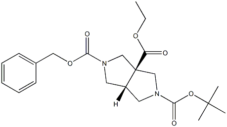 (3aS,6aS)-2-benzyl 5-tert-butyl 3a-ethyl tetrahydropyrrolo[3,4-c]pyrrole-2,3a,5(1H,3H)-tricarboxylate Struktur