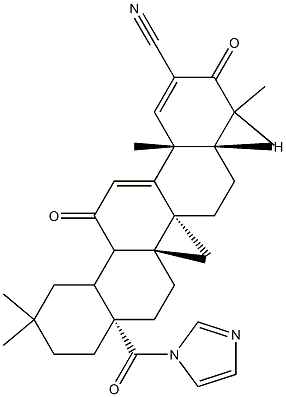 (4aR,6aS,6bR,8aS,14bR)-8a-(1H-iMidazole-1-carbonyl)-4,4,6a,6b,11,11,14b-heptaMethyl-3,13-dioxo-3,4,4a,5,6,6a,6b,7,8,8a,9,10,11,12,12a,12b,13,14b-octadecahydropicene-2-carbonitrile Struktur