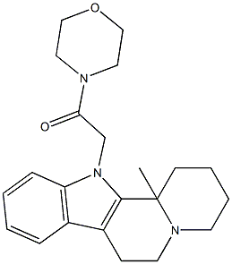 2-(12b-Methyl-1,3,4,6,7,12b-hexahydroindolo[2,3-a]quinolizin-12(2H)-yl)-1-Morpholinoethanone Struktur