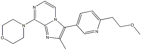 4-(3-(6-(2-Methoxyethyl)pyridin-3-yl)-2-MethyliMidazo[1,2-a]pyrazin-8-yl)Morpholine Struktur