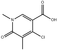 4-chloro-1,5-diMethyl-6-oxo-1,6-dihydropyridine-3-carboxylic acid Struktur