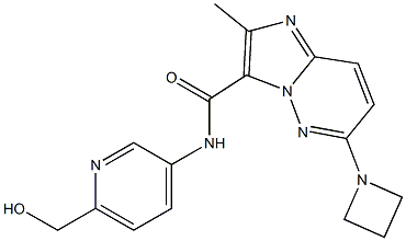 6-(azetidin-1-yl)-N-(6-(hydroxyMethyl)pyridin-3-yl)-2-MethyliMidazo[1,2-b]pyridazine-3-carboxaMide Struktur