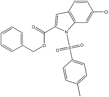 benzyl 6-chloro-1-tosyl-1H-indole-2-carboxylate Struktur