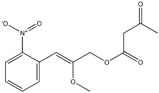 2-nitro-benzylidene -2-Methoxyethyl acetoacetate Struktur