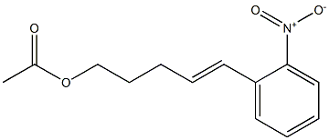 2-nitro-benzylidene -butyl acetate Struktur