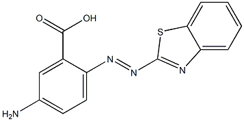 2-(2-BENZOTHIAZOLYLAZO)-5-AMINOBENZOIC ACID Struktur