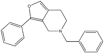 5-benzyl-3-phenyl-4,5,6,7-tetrahydrofuro[3,4-c]pyridine Struktur