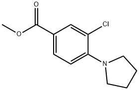 Methyl 3-Chloro-4-(1-pyrrolidinyl)benzoate Struktur