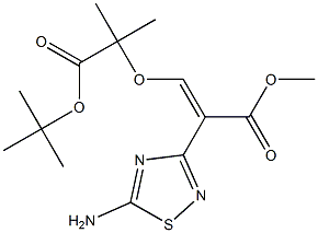 2-(5-AMino-[1,2,4]thiadiazol-3-yl)-3-(1-tert-butoxycarbonyl-1-Methyl-ethoxy)-acrylic acid Methyl ester Struktur