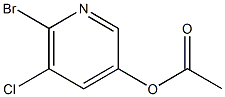 Acetic acid 6-broMo-5-chloro-pyridin-3-yl ester Struktur