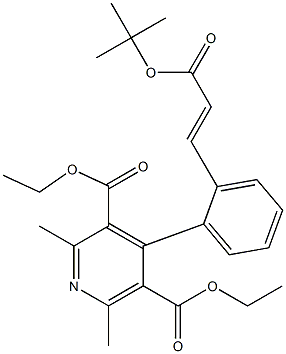 Diethyl (E)-4-{2-[2-(tert-Butoxy-carbonyl) vinyl] phenyl}-2,6-diMethylpyridine-3,5-dicarboxylate Struktur