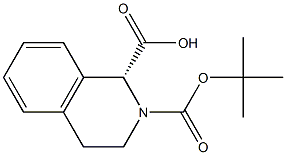 (R)-2-(tert-butoxycarbonyl)-1,2,3,4-tetrahydroisoquinoline-1-carboxylic acid Struktur