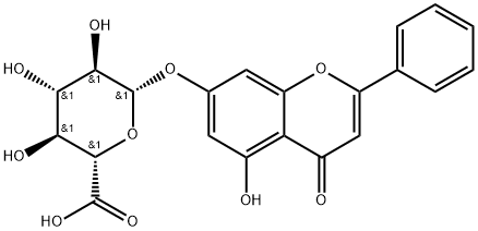 白楊素-7-0-Β-D-葡萄糖醛酸苷 結構式