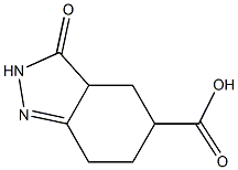 3,3a,4,5,6,7-Hexahydro-3-oxo-2H-indazole-5-carboxylic acid Struktur