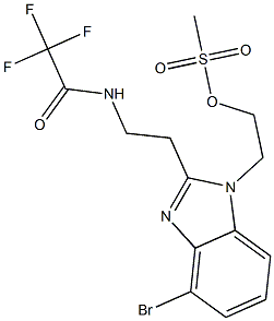 2-(4-broMo-2-(2-(2,2,2-trifluoroacetaMido)ethyl)-1H-benzo[d]iMidazol-1-yl)ethyl Methanesulfonate Struktur