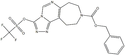 benzyl 3-(((trifluoroMethyl)sulfonyl)oxy)-10,11-dihydro-7H-[1,2,4]triazolo[4',3':1,6]pyriMido[4,5-d]azepine-9(8H)-carboxylate Struktur