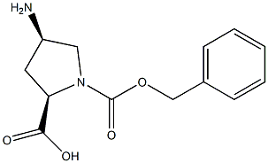 (2R,4R)-1-CBZ-4-AMINO-PYRROLIDINE-2-CARBOXYLIC ACID Struktur