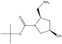 (2R,4R)-tert-butyl2-(aMinoMethyl)-4-hydroxypyrrolidine-1-carboxylate Struktur