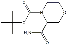 (R)-3-CarbaMoyl-Morpholine-4-carboxylicacidtert-butylester Struktur