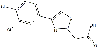 [4-(3,4-Dichloro-phenyl)-thiazol-2-yl]-acetic acid Struktur