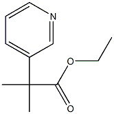 2-Methyl-2-pyridin-3-yl-propionic acid ethyl ester Struktur