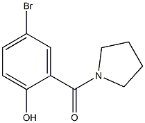 (5-broMo-2-hydroxyphenyl)(pyrrolidin-1-yl)Methanone Struktur