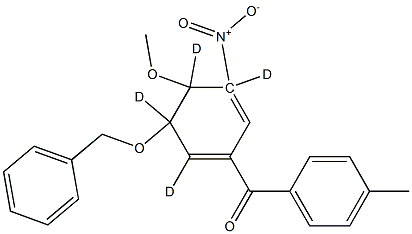 3-Benzyloxy-4-Methoxy-4'-Methyl-5-nitrobenzophenone-d4 Struktur