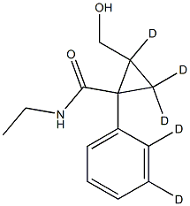 N-Ethyl-2-(hydroxyMethyl)-1-phenyl-cyclopropanecarboxaMide-d5 Struktur