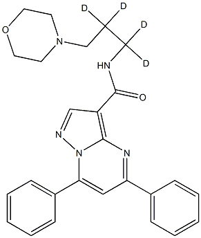 N-[3-(4-Morpholinyl)propyl-d4]-5,7-diphenylpyrazolo[1,5-a]pyriMidine-3-carboxaMide Struktur