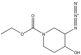 ethyl 3-azido-4-hydroxypiperidine-1-carboxylate Struktur