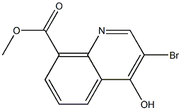 3-BroMo-4-hydroxy-quinoline-8-carboxylic acid Methyl ester Struktur