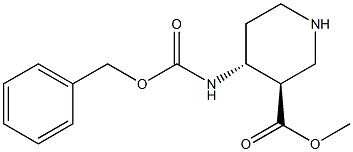 (3R,4R)-Methyl 4-(benzyloxycarbonylaMino)piperidine-3-carboxylate Struktur