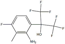 2-(2-aMino-4-fluoro-3-Methylphenyl)-1,1,1,3,3,3-hexafluoropropan-2-ol Struktur