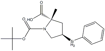 (R,S)-4-PHENYLSELANYL-PYRROLIDINE-1,2-DICARBOXYLIC ACID 1-TERT-BUTYL ESTER 2-METHYL ESTER Struktur