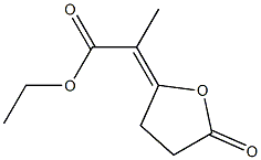 Ethyl (2E)-2-(5-oxodihydro-2(3H)-furanylidene)propanoate Struktur