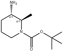 trans-tert-butyl 3-aMino-2-Methylpiperidine-1-carboxylate Struktur