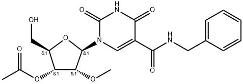 5-BenzylaMinocarbonyl-3'-O-acetyl-2'-O-Methyluridine Struktur