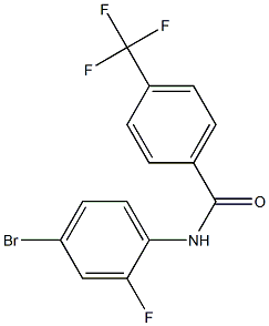 N-(4-bromo-2-fluorophenyl)-4-(trifluoromethyl)benzamide Struktur