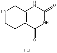 5,6,7,8-tetrahydropyrido[3,4-d]pyrimidine-2,4(1H,3H)-dione hydrochloride Struktur