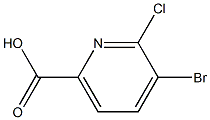 3-Bromo-2-chloro-6-pyridinecarboxylic acid Struktur