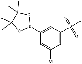 2-(3-Chloro-5-(methylsulfonyl)phenyl)-4,4,5,5-tetramethyl-1,3,2-dioxaborolane Struktur