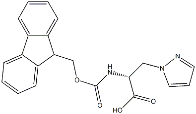 FMoc-3-(1-Pyrazolyl)-D-alanine Struktur