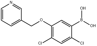 2,4-Dichloro-5-(pyridin-3-ylmethoxy)phenylboronic acid Struktur